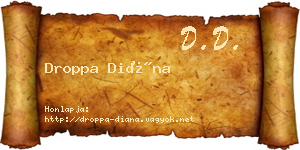 Droppa Diána névjegykártya